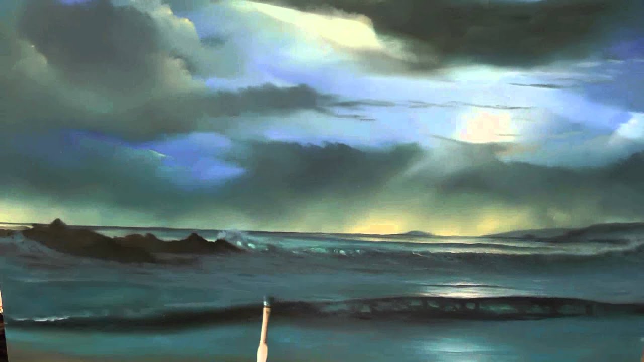 HOW TO PAINT A SEASCAPE IN OILS A COMPLETE OIL PAINTING FROM START TO FINISH BY ALAN KINGWELL.