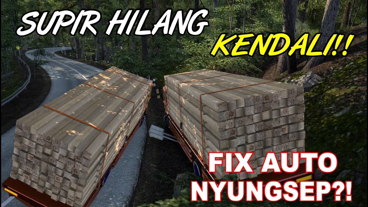 Truk Muatan Kayu⁉️Sopir Hilang Kendali di Jalan Pegunungan, Kendaraan Nyaris Celaka❗🔥