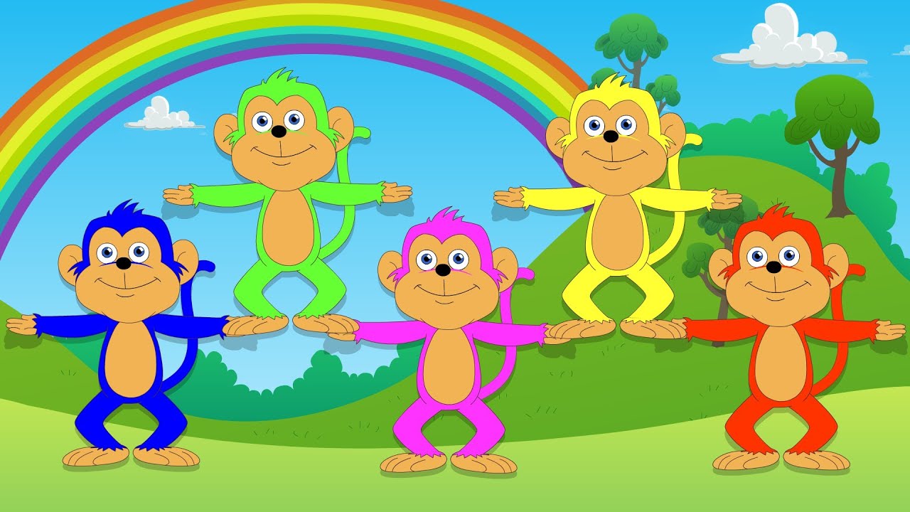 Five Little Monkeys | Nursery Rhymes