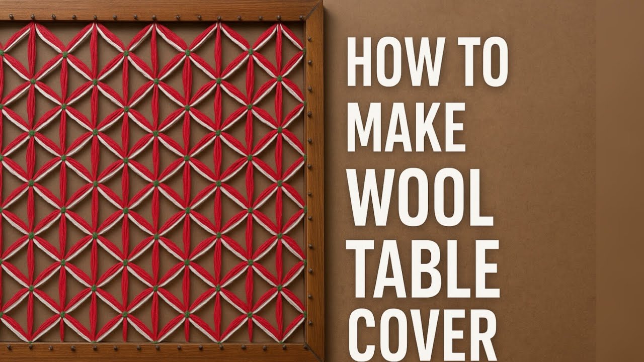    Unique Nail & Thread 𝙩𝙖𝙗𝙡𝙚 𝙘𝙤𝙫𝙚𝙧 2025  Perfect for home décor #binaframetablemat #tablemat 