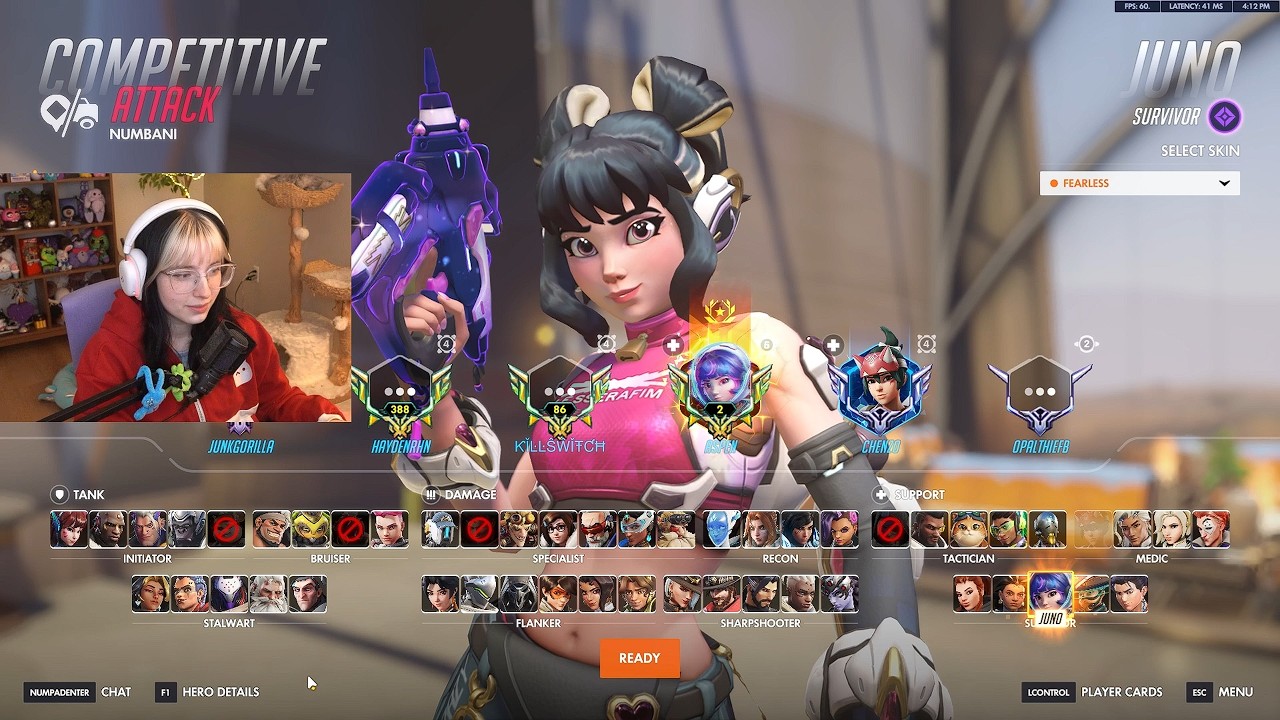 13 000 урона! 24 000 лечения! Аспен Джуно / ТОП 500 | Геймплей Overwatch