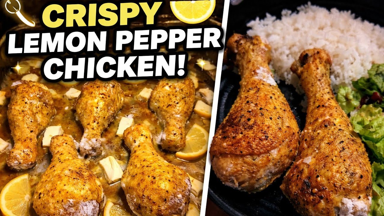 Crispy Lemon Pepper Chicken in the Oven - Easy Dinner Recipe