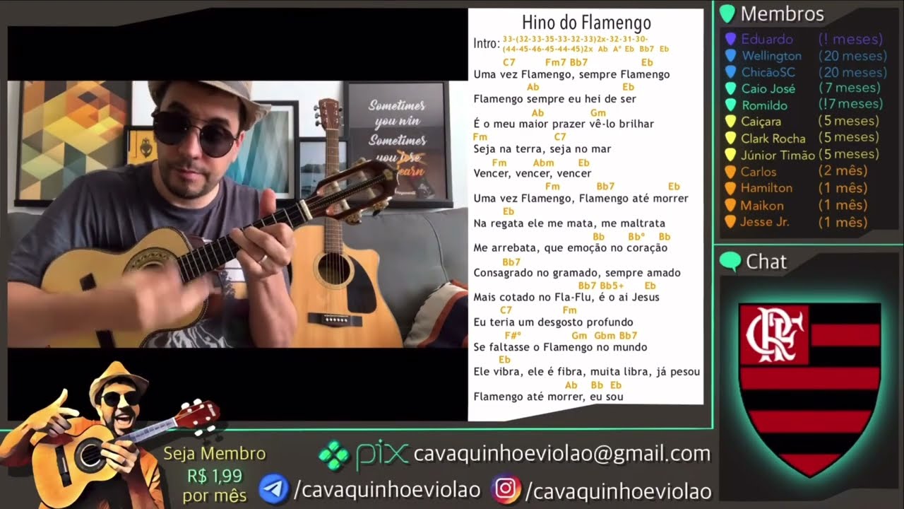 Cifra - Hino do Flamengo no Cavaco - Segura essa, Eduardo!🤠👍