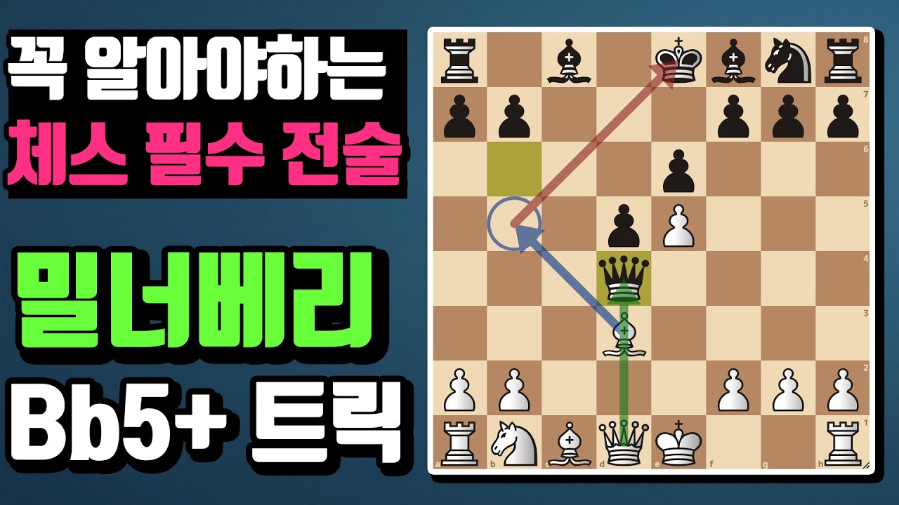 모르면 손해보는 체스 전술패턴 [밀너베리 갬빗 Bb5+트릭]