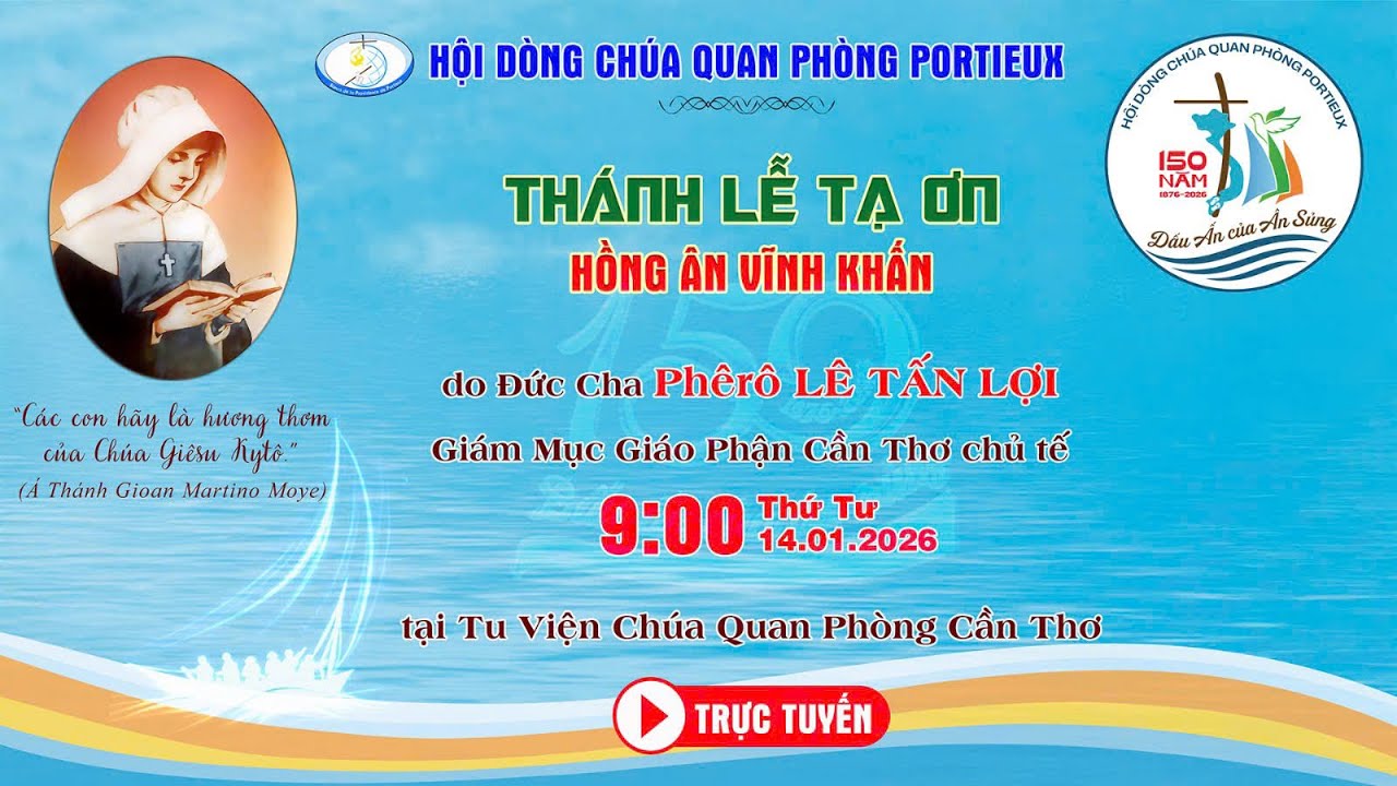 THÁNH LỄ TẠ ƠN HỒNG ÂN VĨNH KHẤN | 9g00 Thứ Tư 14.01.2026