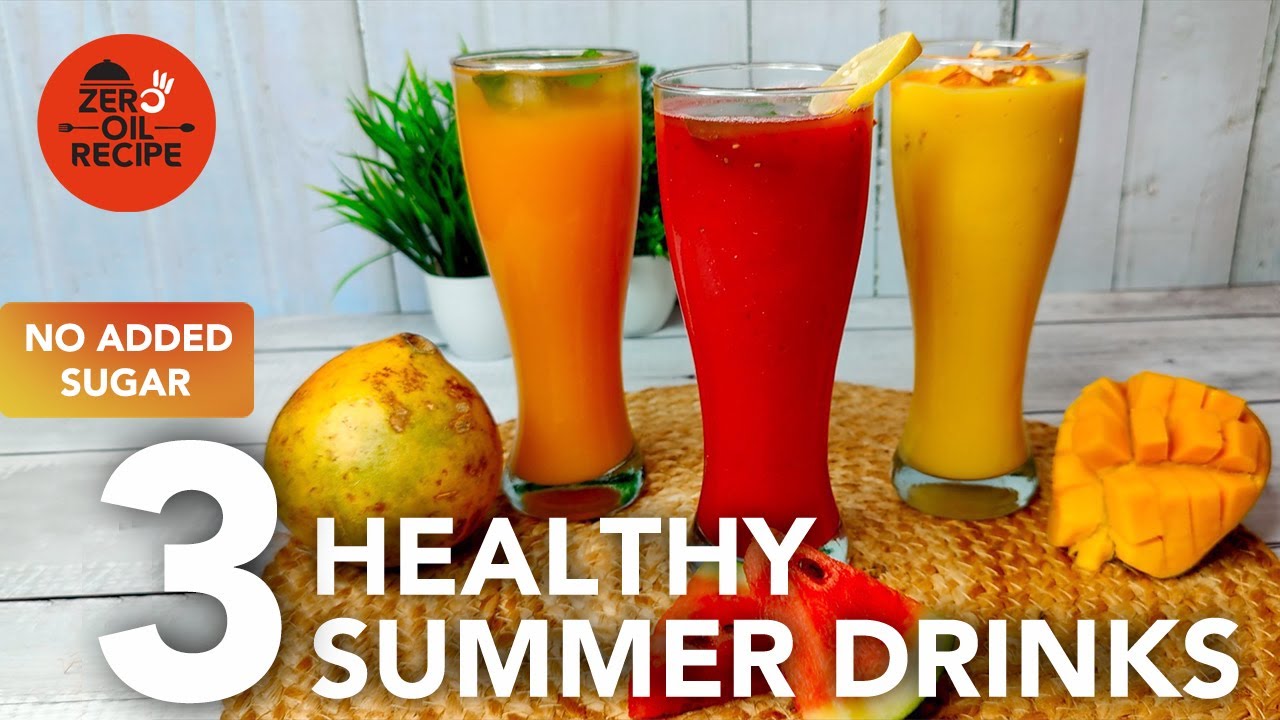 3 healthy summer drinks जो आपको इस गर्मी में ठंडक देंगे | Bel Sharbat-Watermelon Juice-Mango Shake