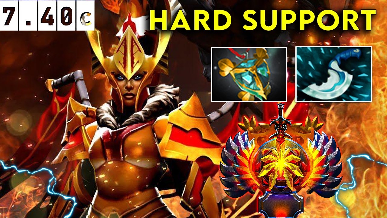 Legion Commander Immortal Hard Support - Dota 2 Patch 7.40c Pro Pub Gameplay