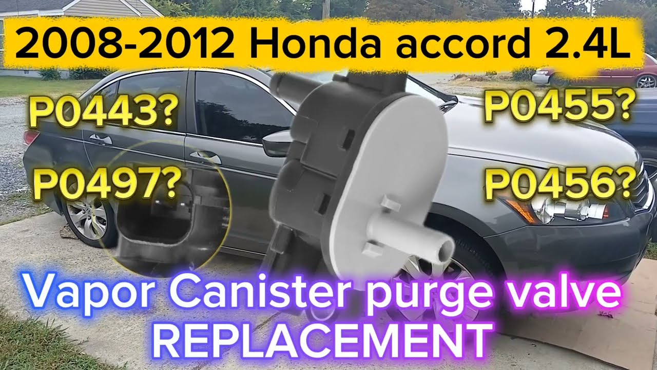 Замена клапана продувки адсорбера паров топлива Honda Accord 2.4L 2008-2012 годов выпуска (8-е по...