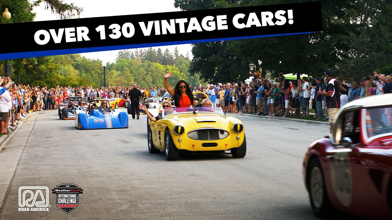 2021 Road America Vintage Race Car Parade into Elkhart Lake - 7/16/21