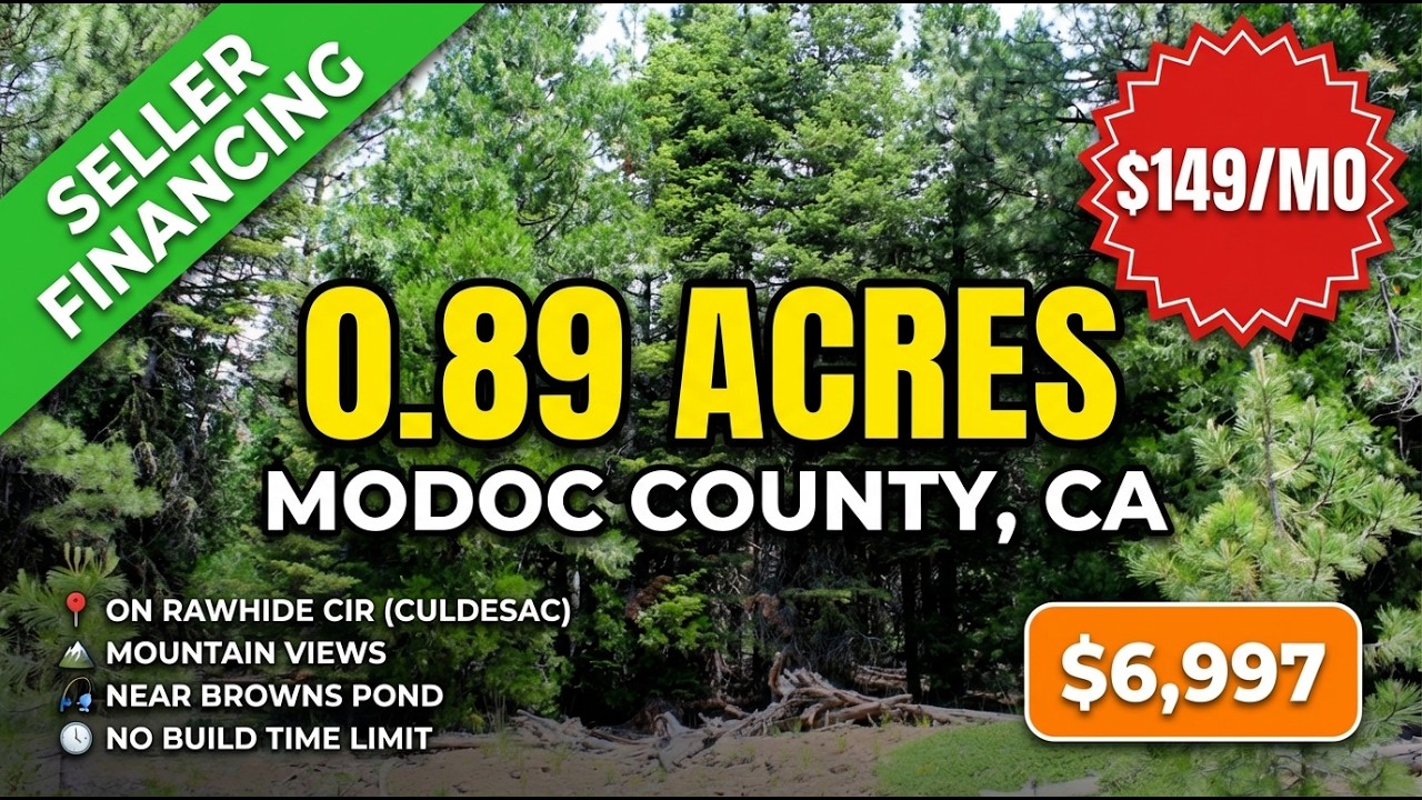 0.9 Acres Land For Sale in CA Pines HU 2🌲Cul-de-Sac Lot | Mountain Views | Seller Financing | 24036