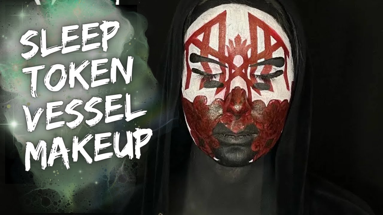 Sleep Token Vessel Mask Makeup Tutorial | Body Paint & Makeup Transformation