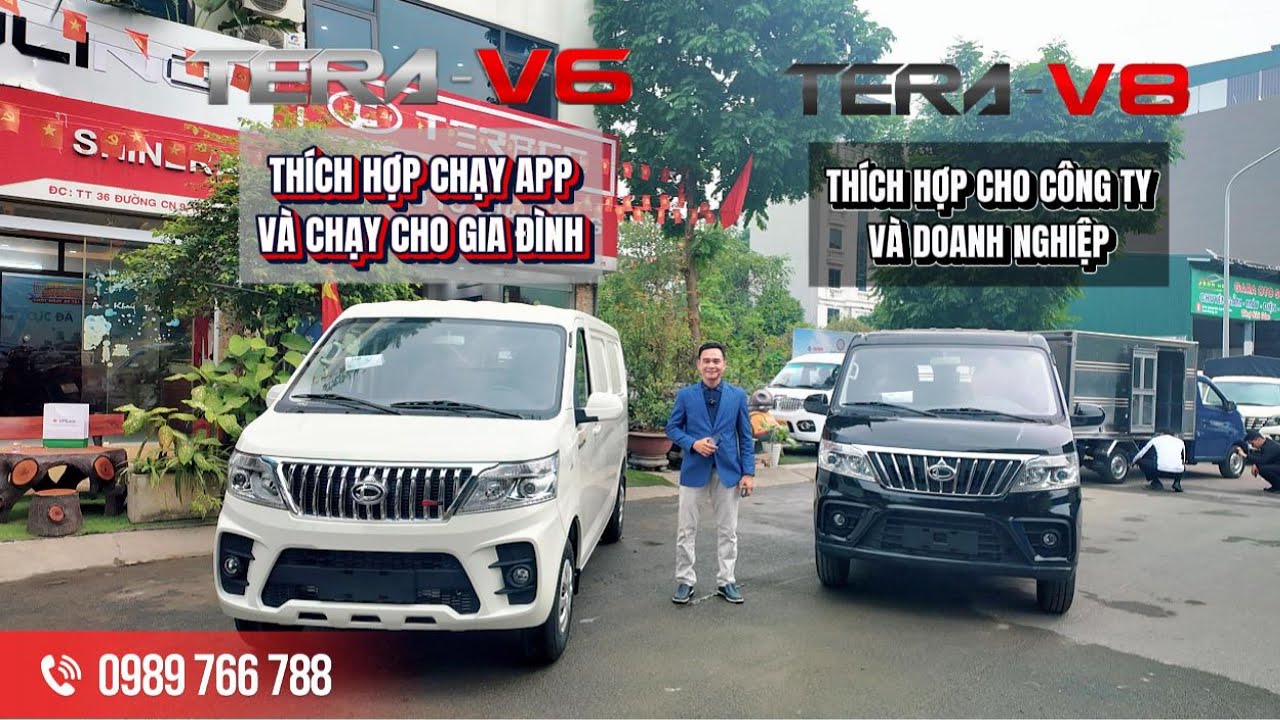 Lời khuyên khi mua xe van cho ae:Chở hàng doanh nghiệp chọn TERA V8, chạy app gia đình chọn TERA V6.