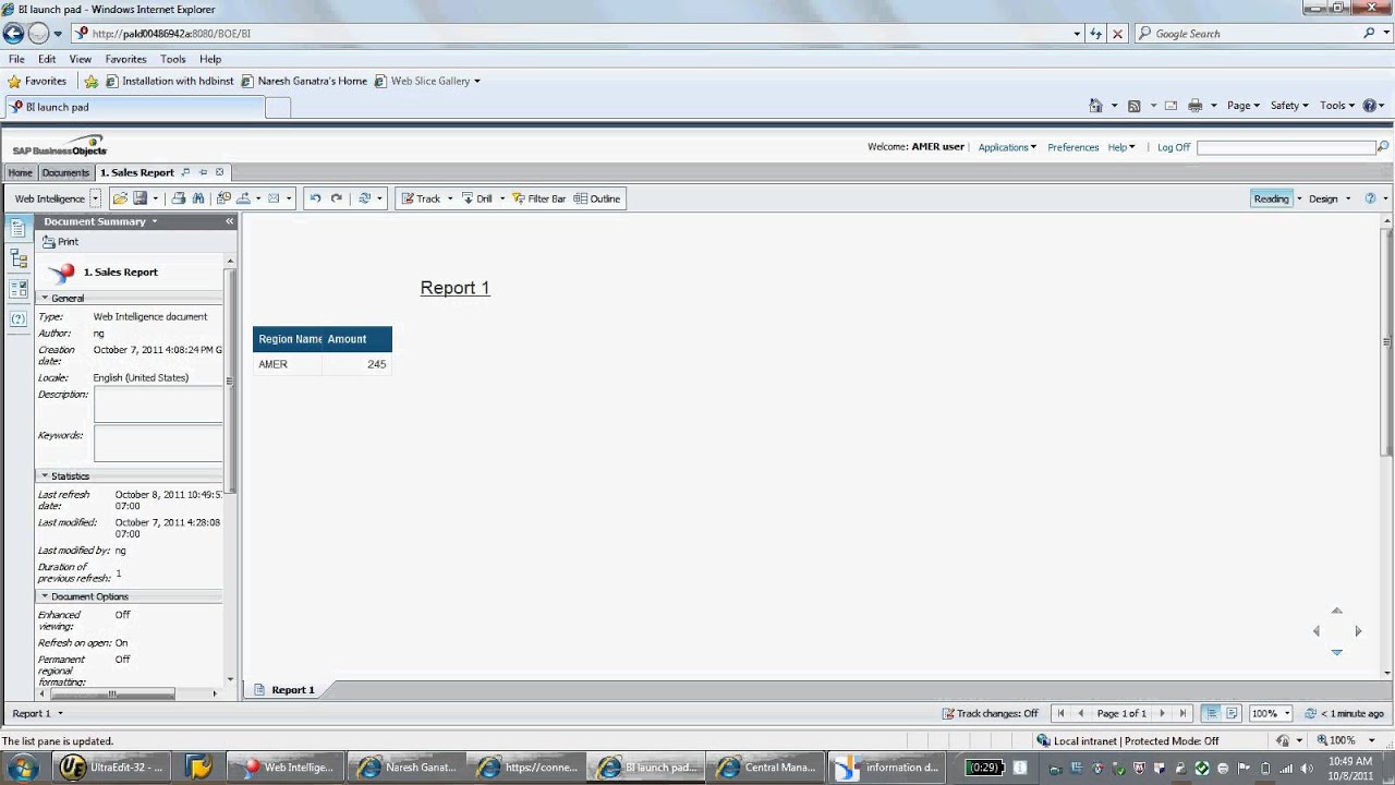 Row Level Security in Business Objects by Creating a Data Security Profile