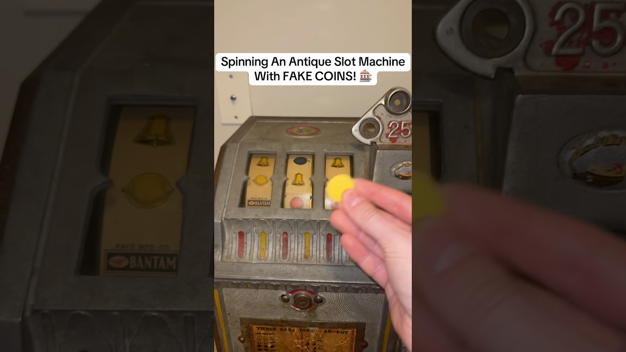 Using FAKE COINS In An Antique Slot Machine 🎰