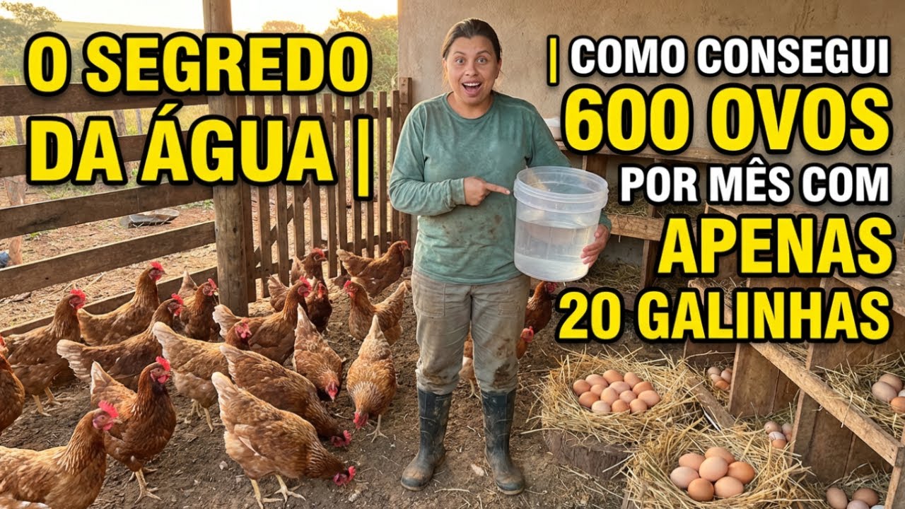 O Segredo da Água   Como Consegui 600 Ovos por Mês com Apenas 20 Galinhas