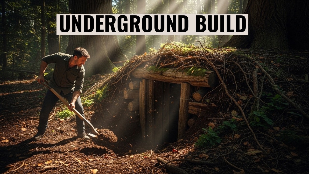 He Spent 60 Days Building a Hidden Bunker in the Forest | Full Build