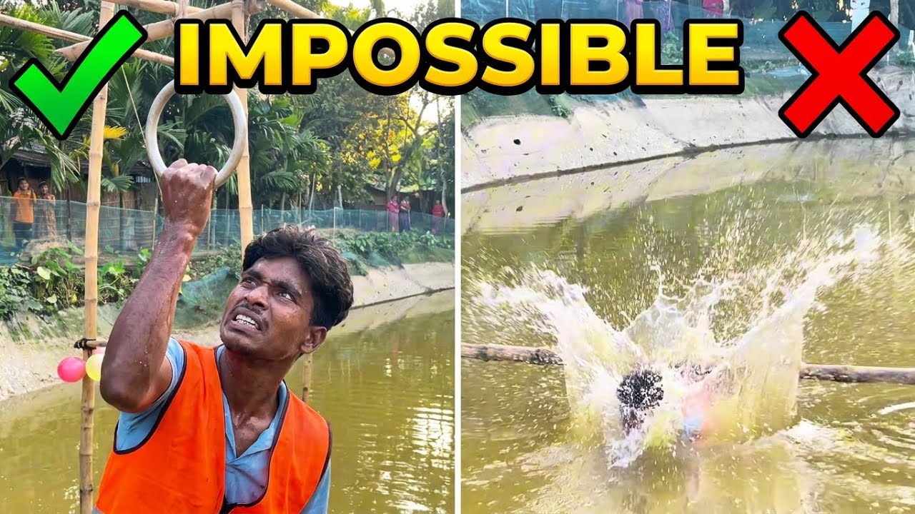 World's Hardest Water Game! 💦 Rings vs. Slippery Pole! (Funny Fails) 