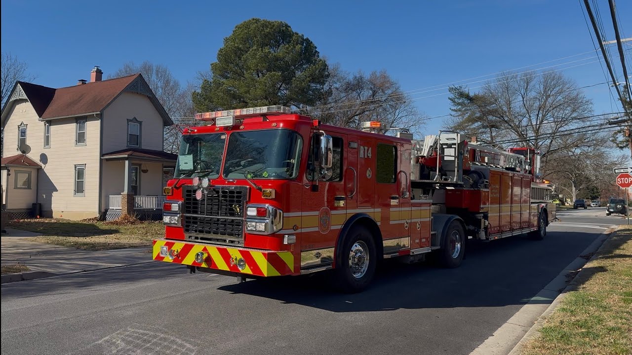 PGFD Box Assignment With Mutual Aid From Montgomery Responding To House Fire + Brand New Engine 715
