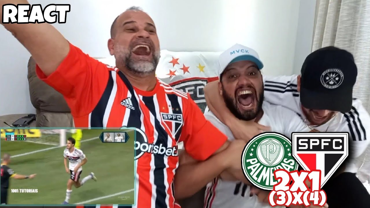 REACT PALMEIRAS 2 (3)X(4) 1 SÃO PAULO - HISTÓRICO! ESTAMOS NAS QUARTAS