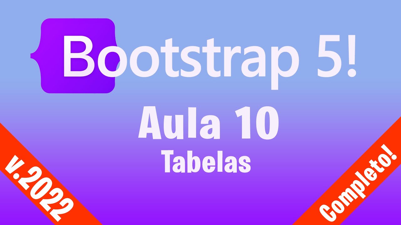 Curso de Bootstrap 5 :: Aula 10 :: Tabelas