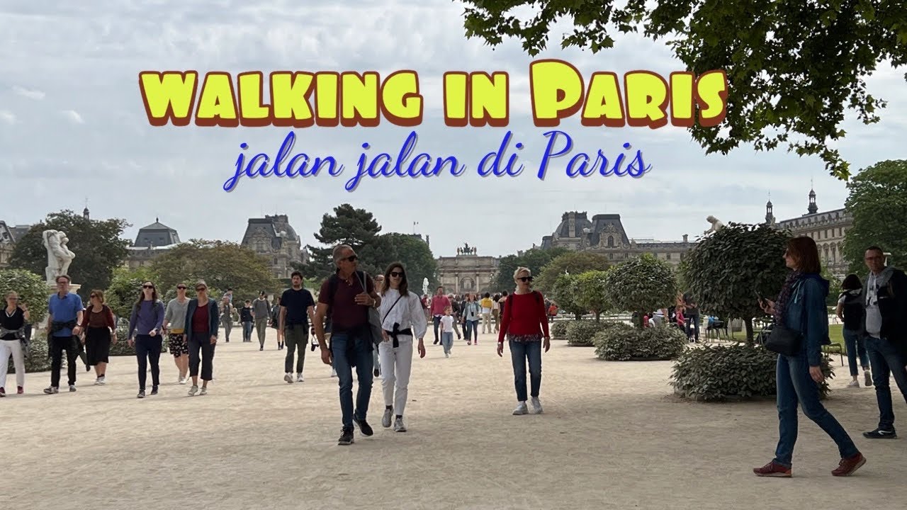 PARIS CENTER WALK from Arc de Carrousel to Place de la Concorde