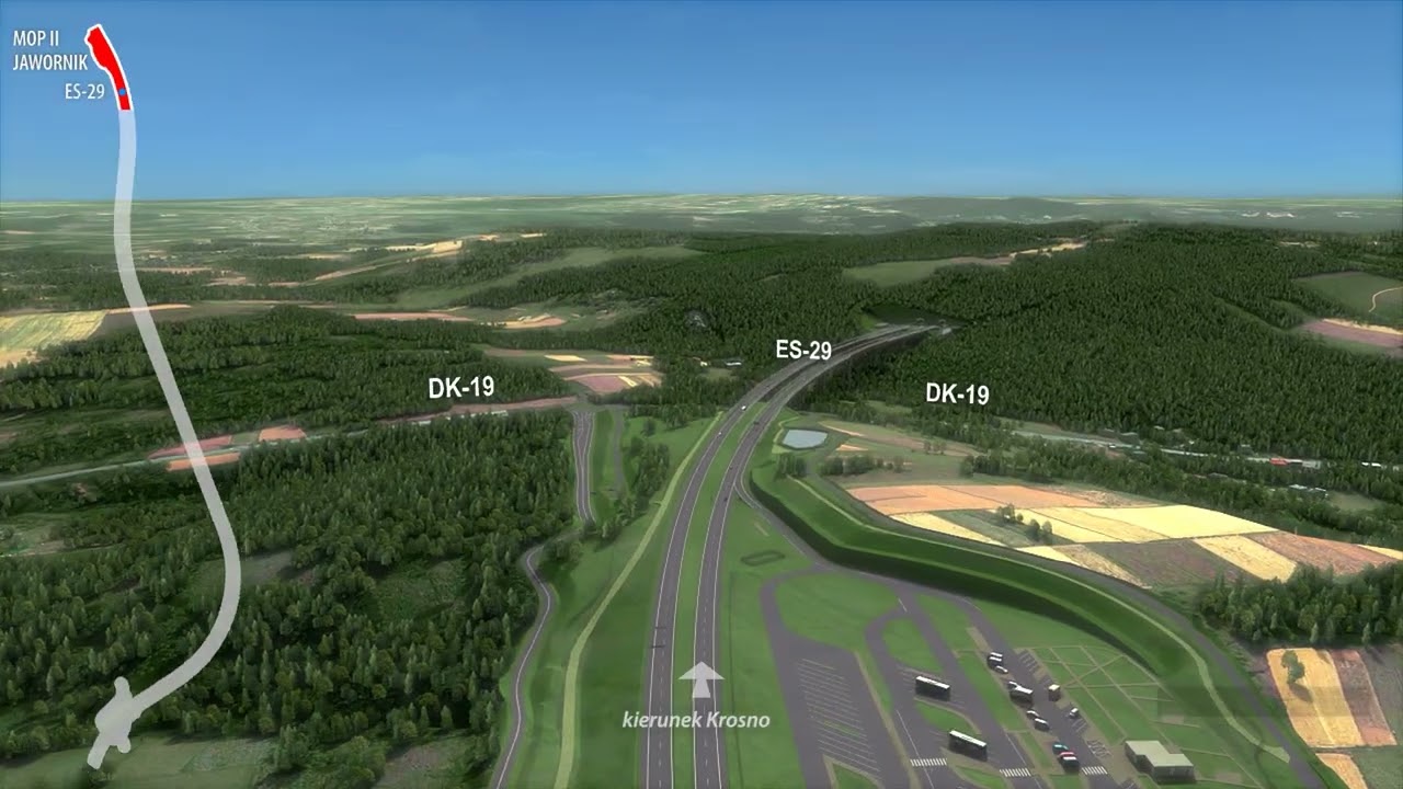 S19 Jawornik-Lutcza – Koncepcja programowa budowy drogi – Lot z góry