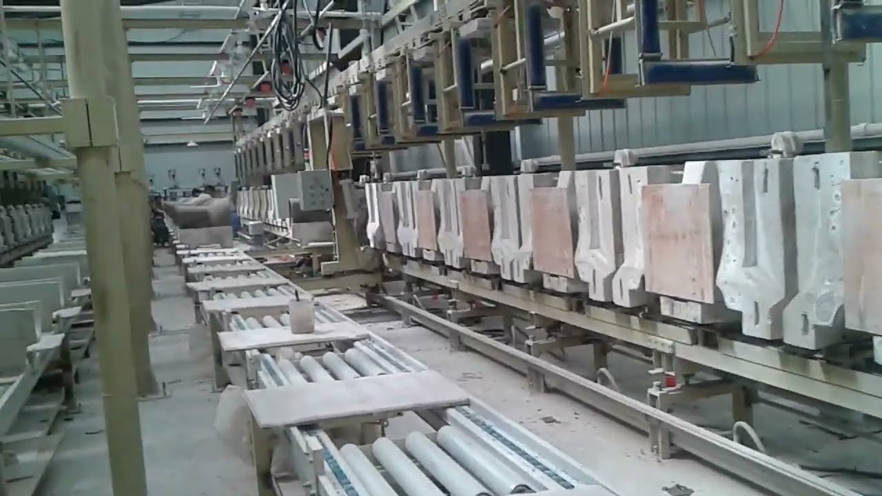 Spagless Low Pressure Casting Lifting Casting System for CC toilets bowl spagless casting 自动出坯分体线