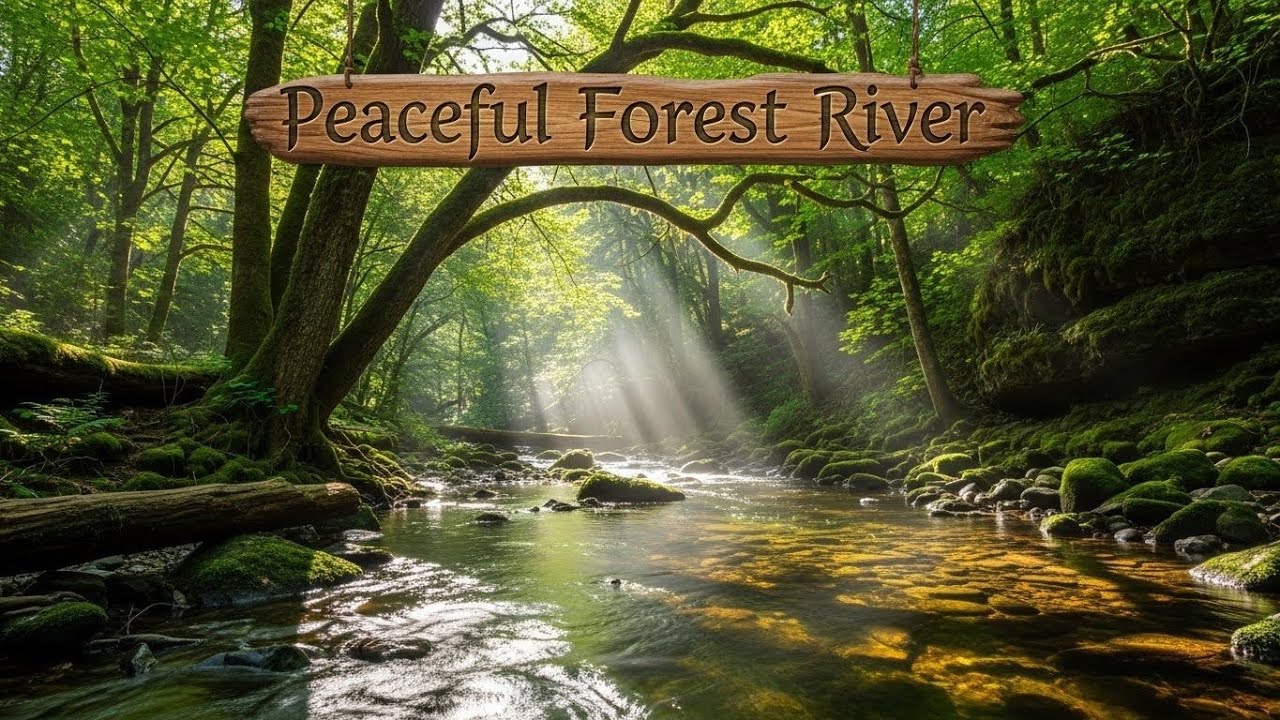 Gentle River in Forest 🌿🌊 Calm Nature Ambience for Meditation and Relaxation #2811