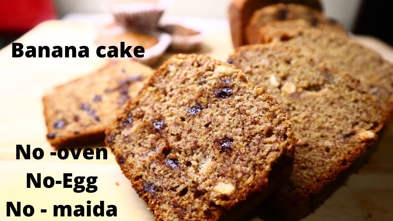 Whole Wheat Banana Cake II Eggless & without oven II Banana cake II Recipe garage II Ep: 69