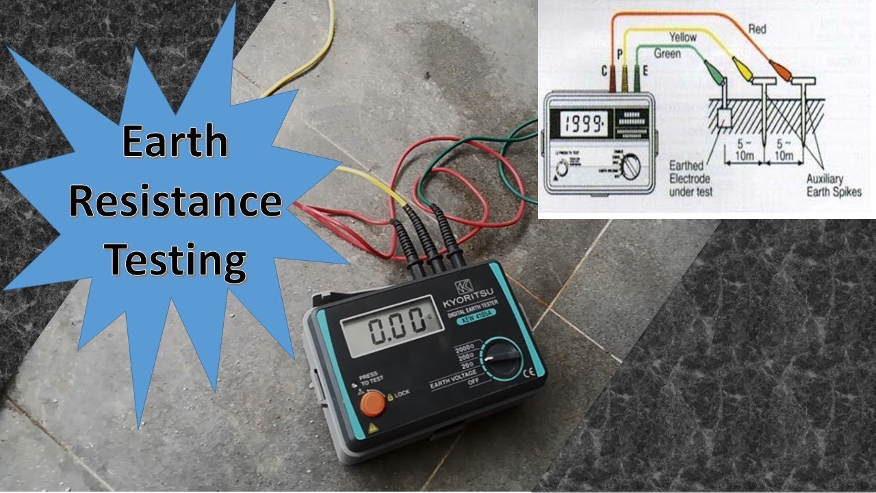 Earth rod resistance practical testing