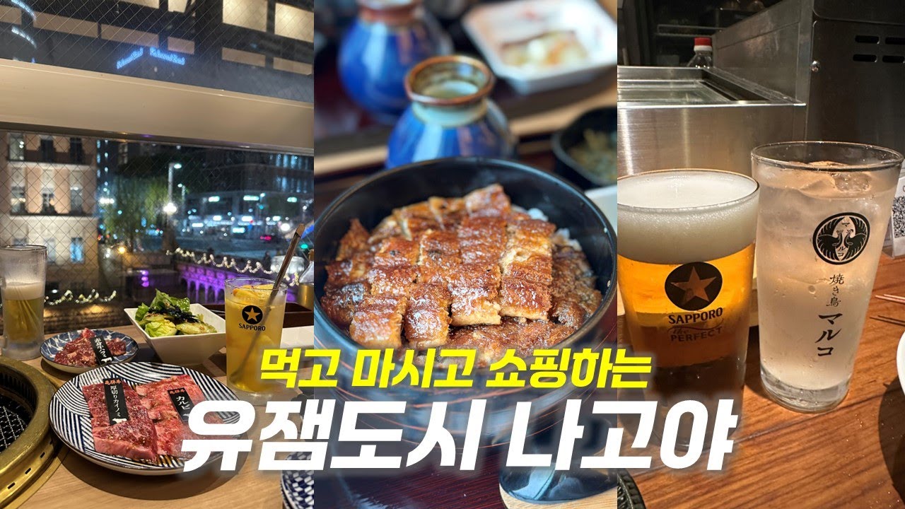 [VLOG] 나고야엔 먹으러 가는고야🐷｜히츠마부시,로컬야키토리,꼼데,단톤,쇼핑💰