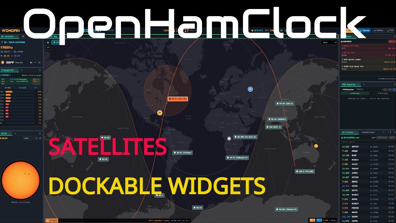 Openhamclock &mdash; стыкуемые/перемещаемые виджеты и спутники!