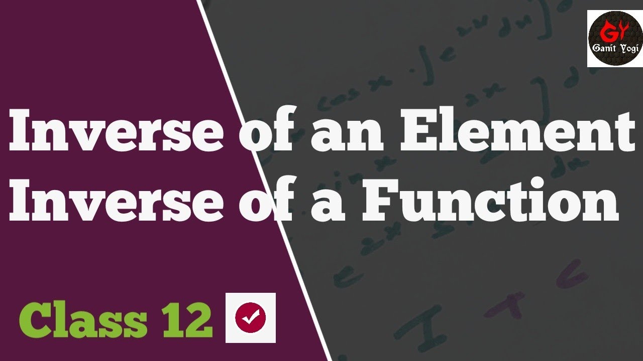 Inverse Of An Element | Inverse Of A Function | Class 12 CBSE Maths