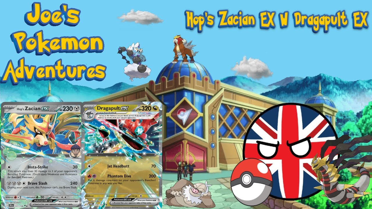 Hop's Zacian EX W Dragapult EX. Showcasing my decklist. Pokémon Trading Card Game
