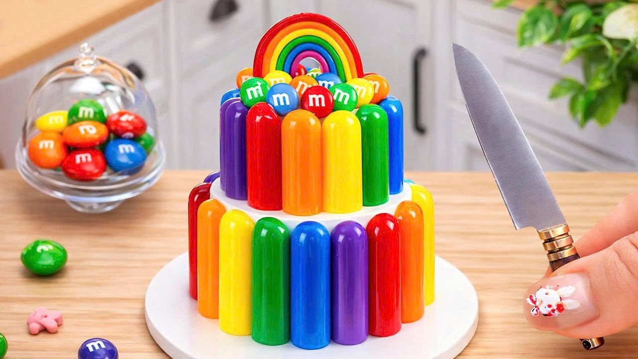 Amazing Rainbow  Jelly Cake Recipe 🌈🍫 1000+ Mini Cake Decorating Ideas