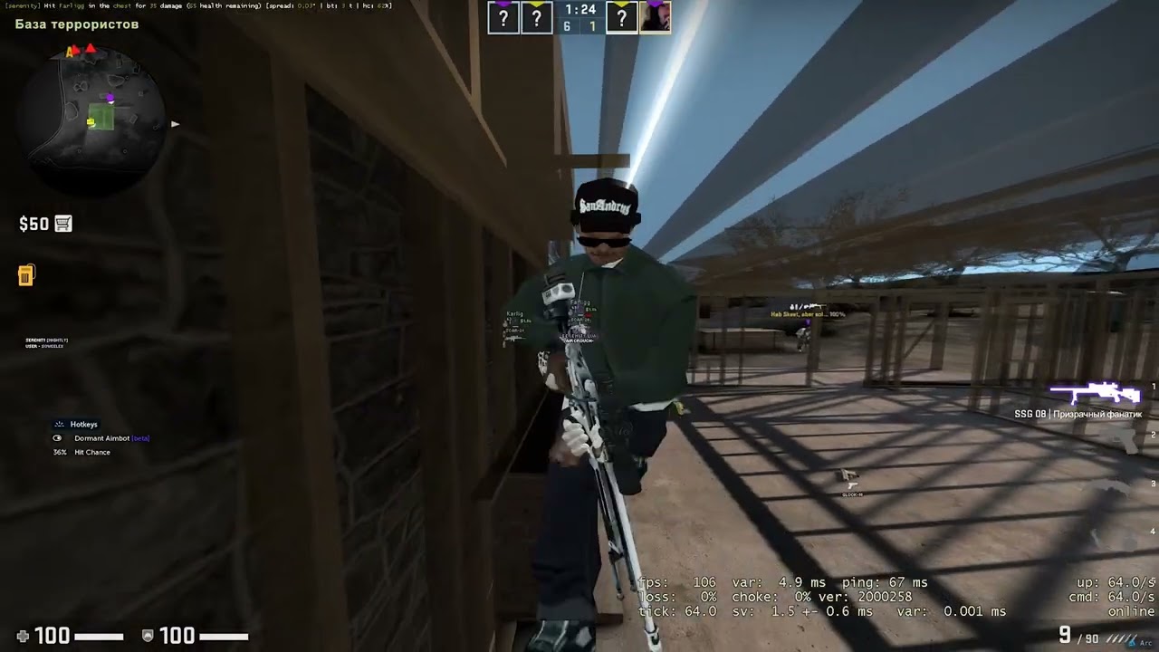 hvh highlits ft neverlose & serenity lua