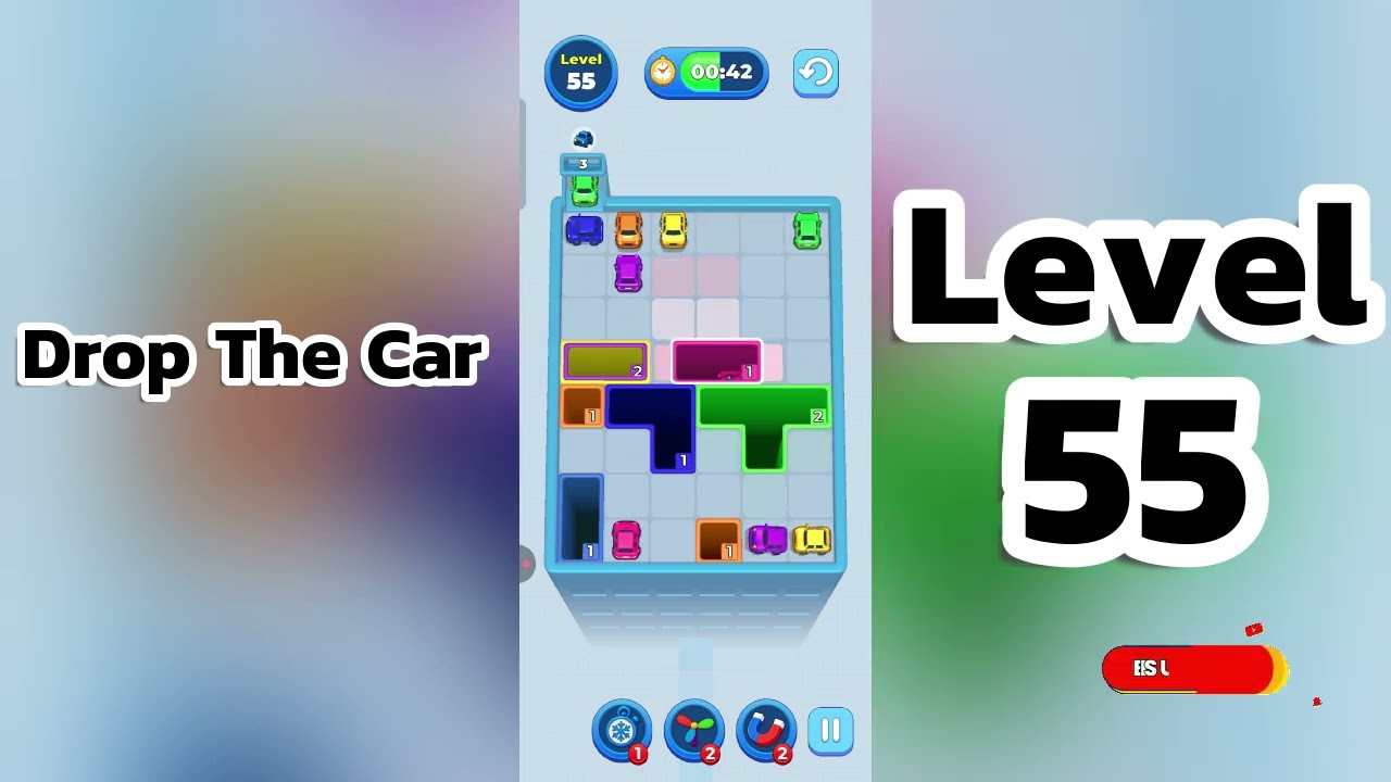 🚗 Drop The Car Level 55  Walkthrough | Car Puzzle Game Solution | Go Answer