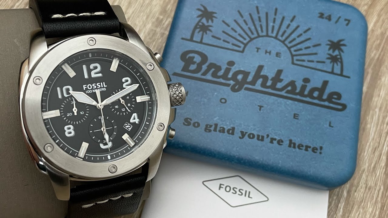 Fossil Machine Chronograph Black Dial Black Leather Men’s Watch FS4928 (Unboxing) @UnboxWatches