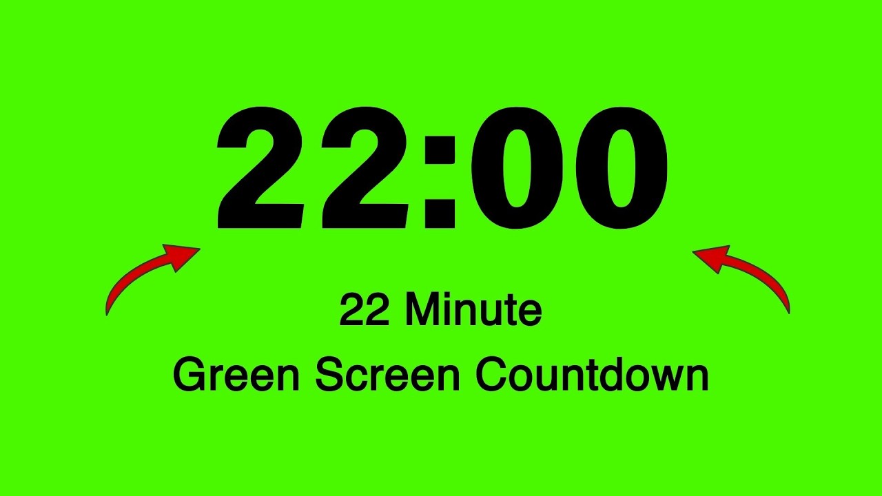 22 minute timer green screen