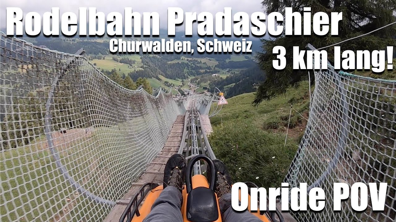Rodelbahn Pradaschier [Churwalden, Schweiz] Onride POV & Offride