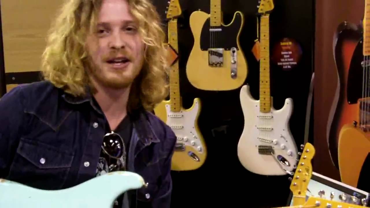 Justin Derrico, Guitarist for Pink, at LsL Instruments NAMM