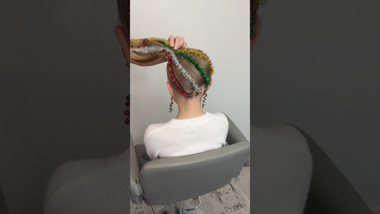 Kids Christmas hairstyle! #christmashair #kidshairstyle #kidschristmas #hairstyle