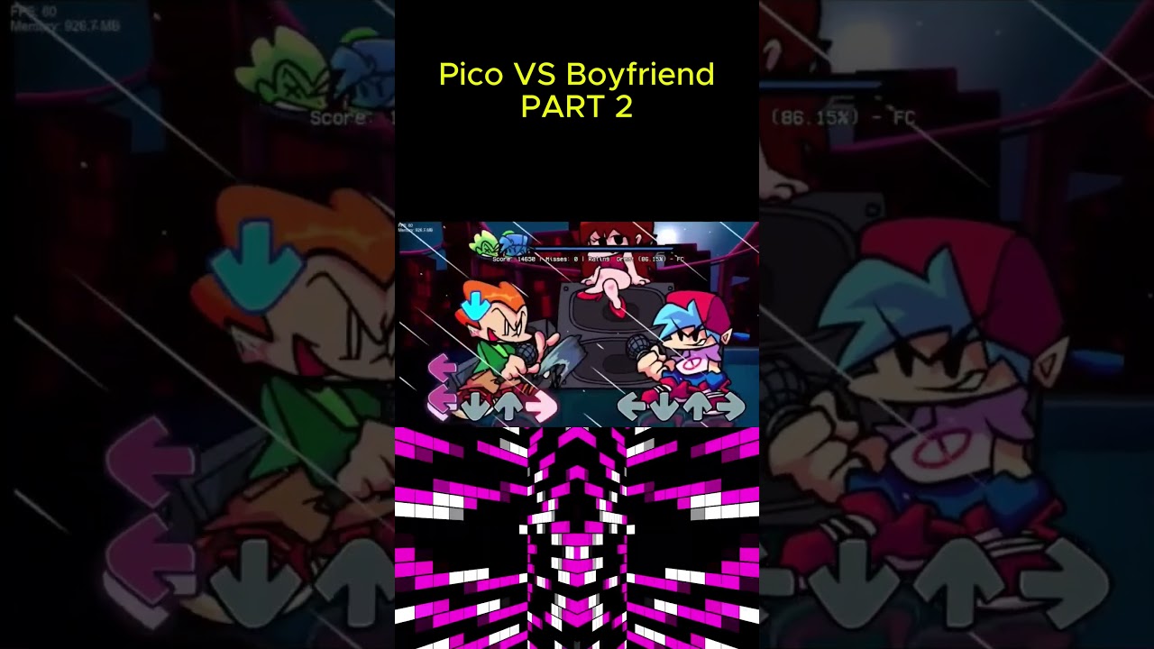 Pico VS Boyfriend// Part 2 (FNF Reanimation) #Shorts #fnf #fridaynightfunkin #fnfmod #xzyto #sus