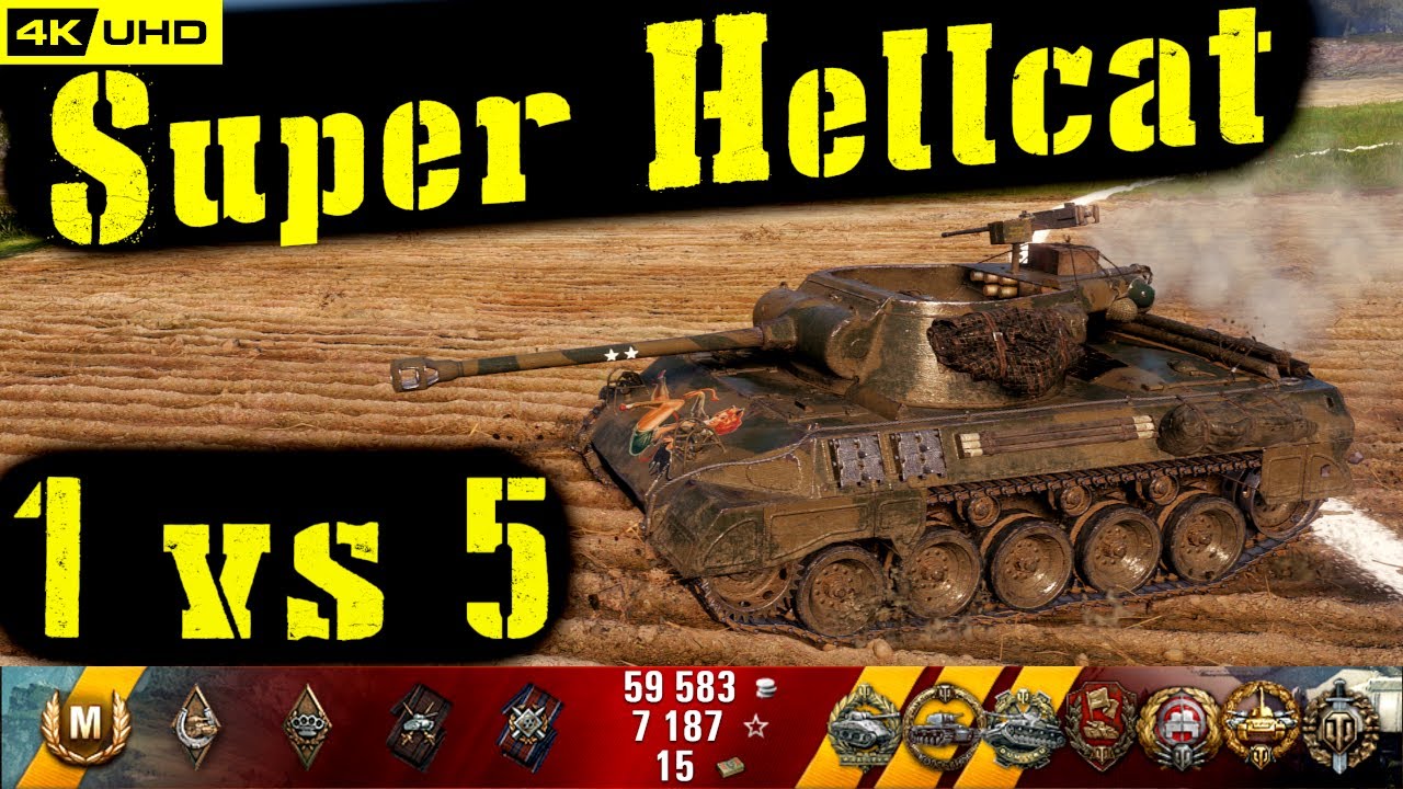 World of Tanks Super Hellcat Replay - 9 Kills 4.1K DMG(Patch 1.6.1)