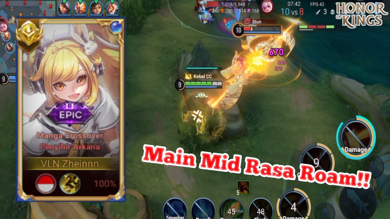 Angela - Main Mid Rasa Roam!! HBD Mid Musuh Ganggu Semua Lane!!