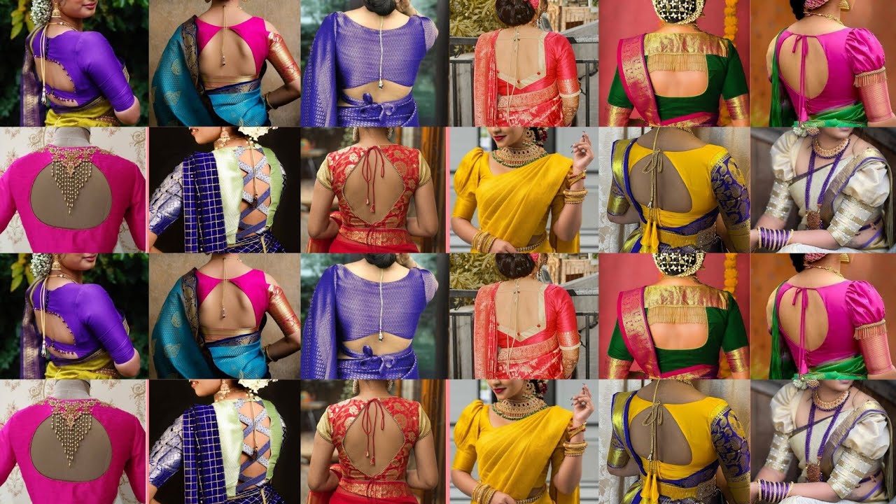 Kanjivaram saree blouse designs || kanjivaram saree blouse back neck designs || Silk blouse designs