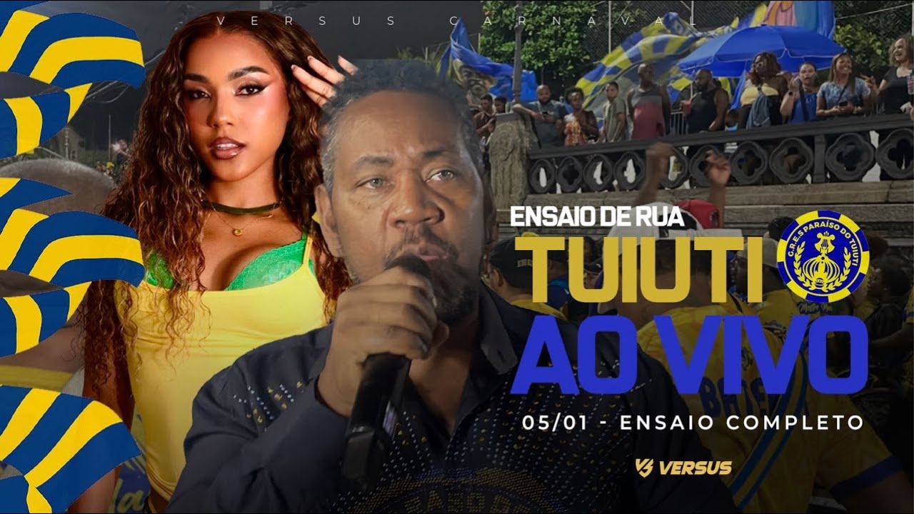 PARAÍSO DO TUIUTI 2026 AO VIVO - ENSAIO DE RUA 05/01 COMPLETO