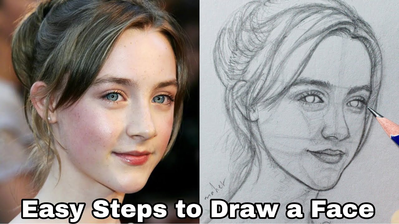 Learn the basics of drawing a portrait of a girl using the Loomis method