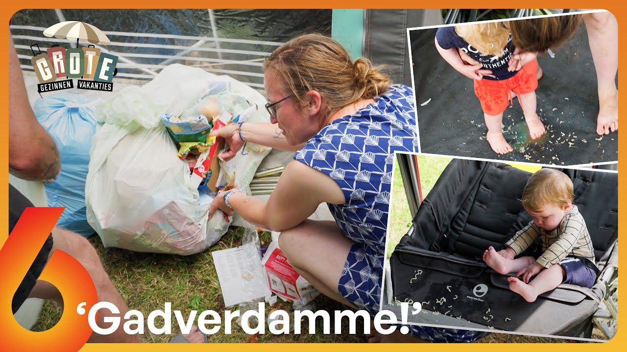 HELE TENT vol met AFVAL en ETEN! 👀 | Grote Gezinnen, Grote Vakanties #AFL7