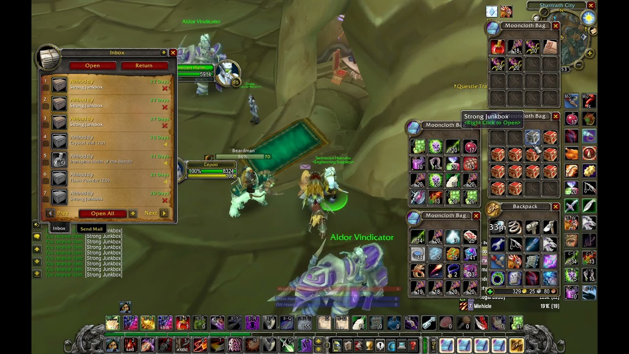 100 strong junkbox opening, tbc classic